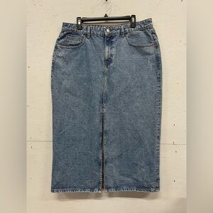 The Drop Dixon Long Denim Maxi Skirt, Size XXL